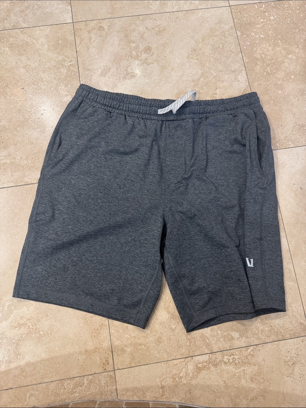 Vuori Men's Heather Charcoal Athletic Shorts